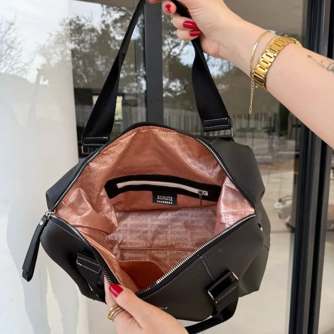 Bolsa Schutz Expansível 2 em 1 Grande em Couro