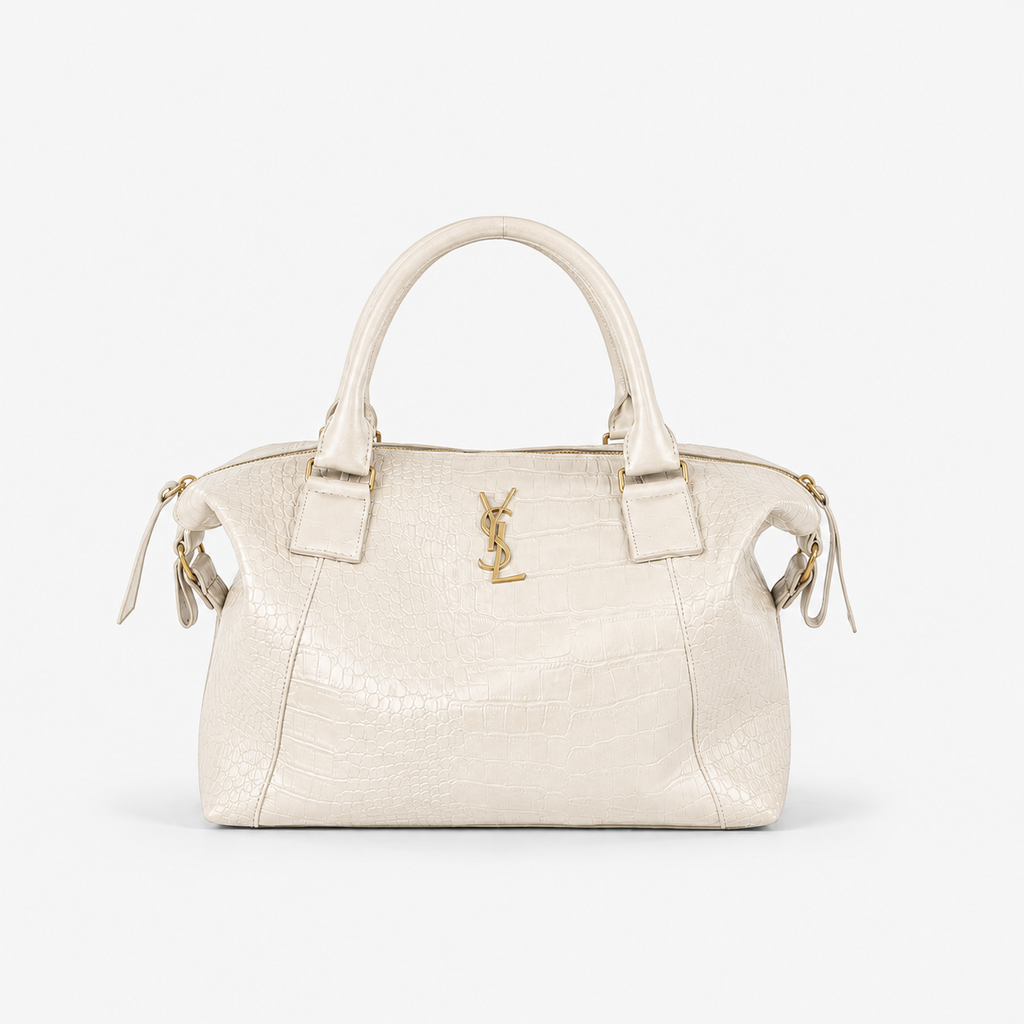 Bolsa Yves Saint Laurent de Couro Croco