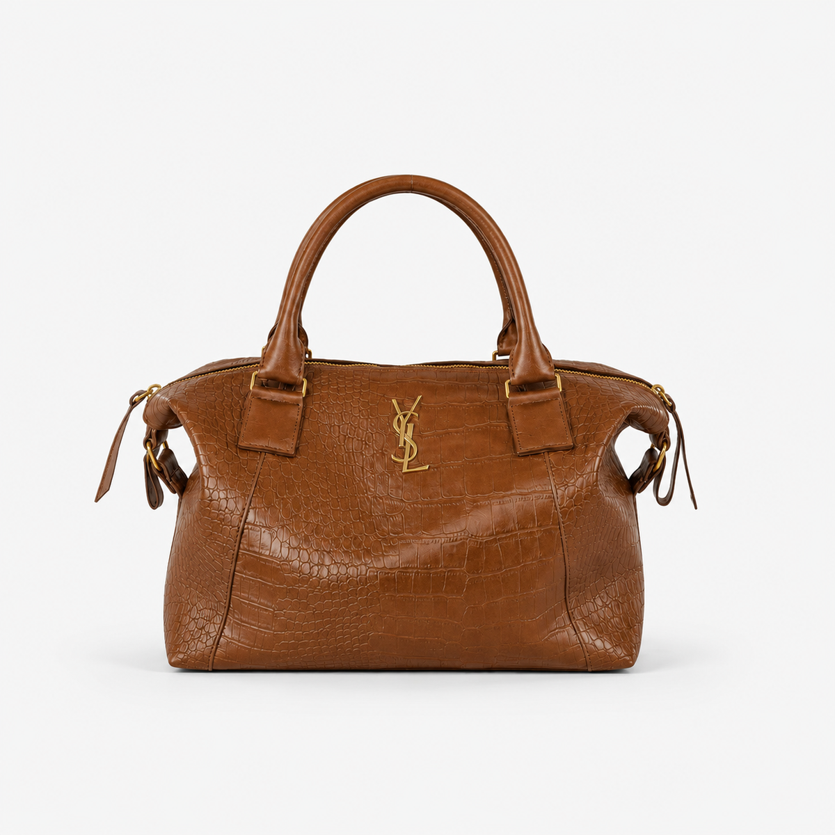 Bolsa Yves Saint Laurent de Couro Croco