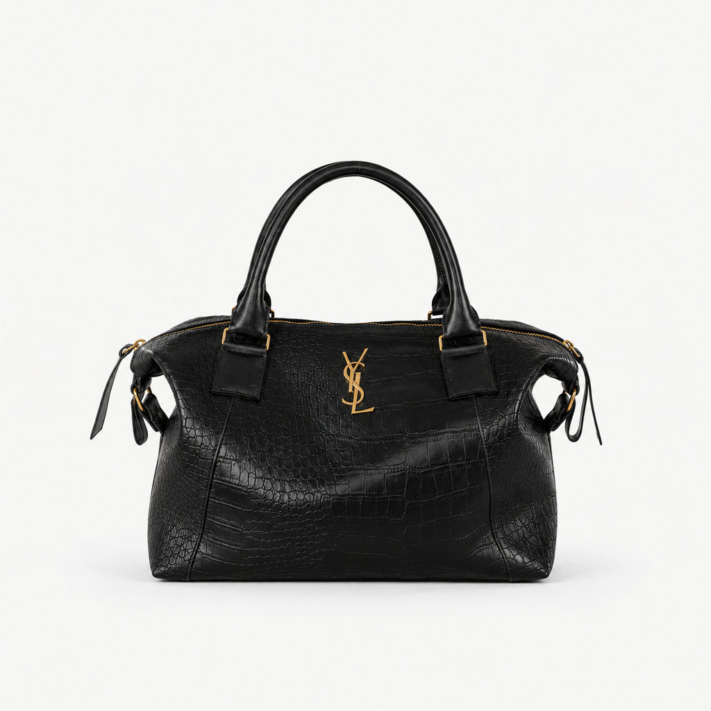 Bolsa Yves Saint Laurent de Couro Croco