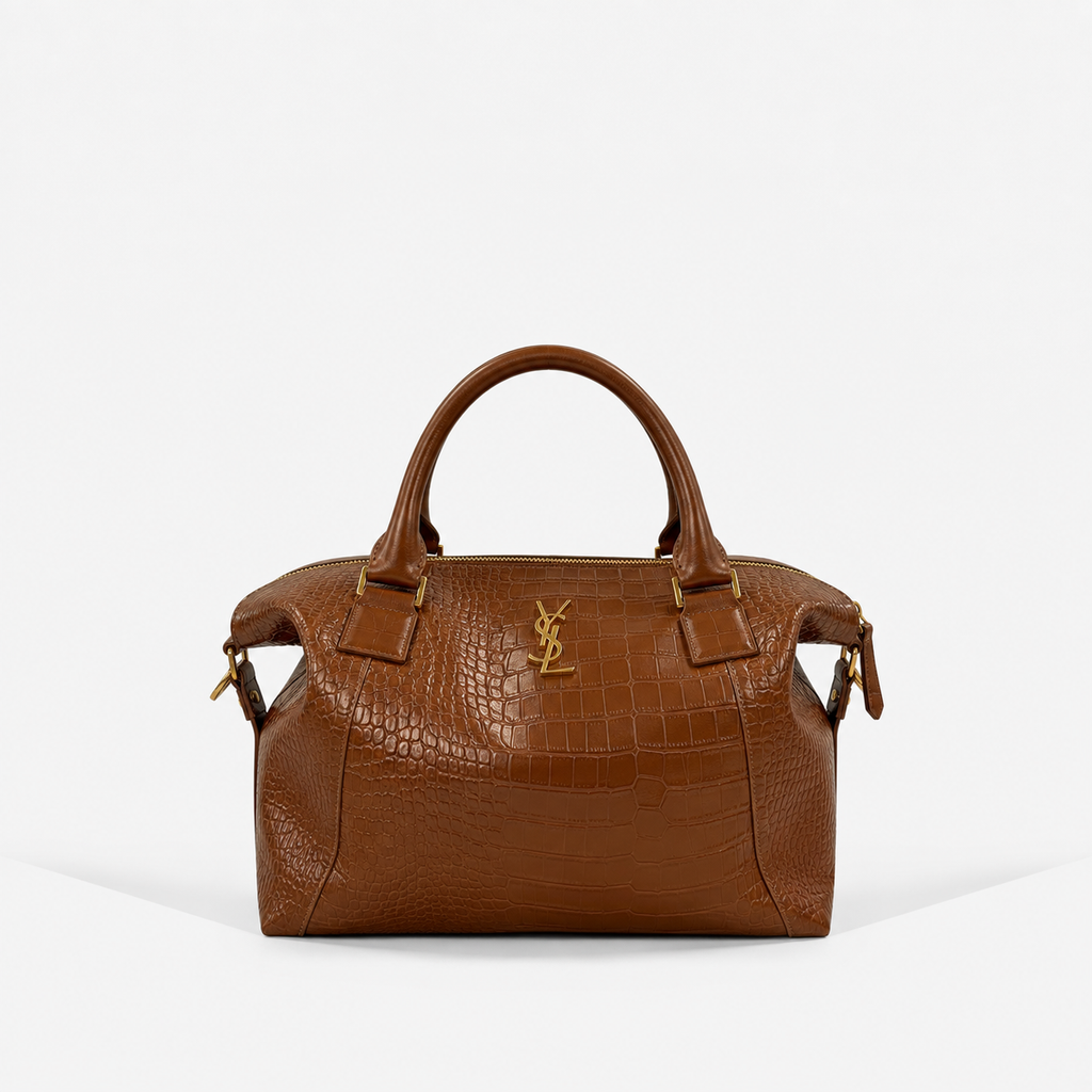 Bolsa Yves Saint Laurent de Couro Croco