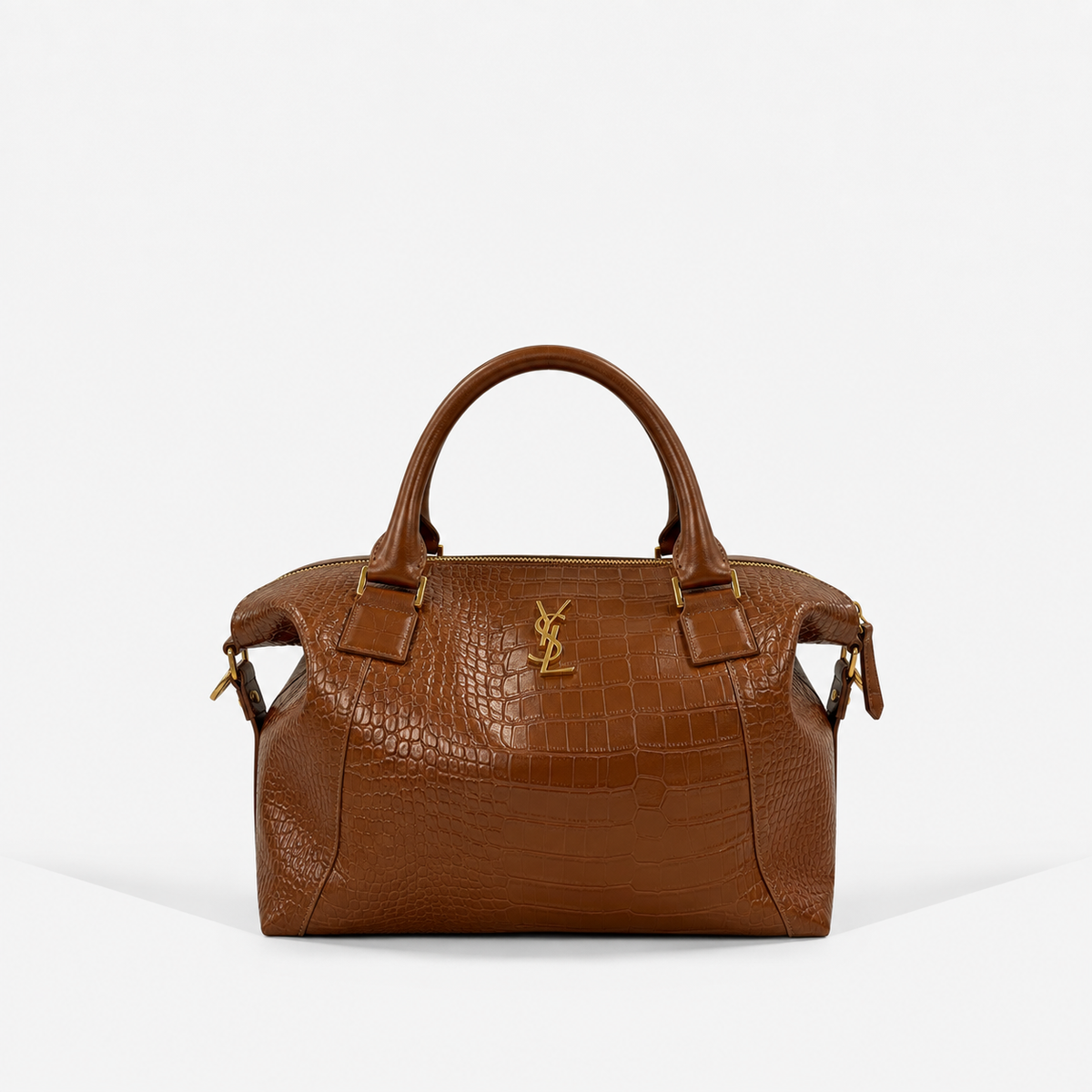 Bolsa Yves Saint Laurent de Couro Croco