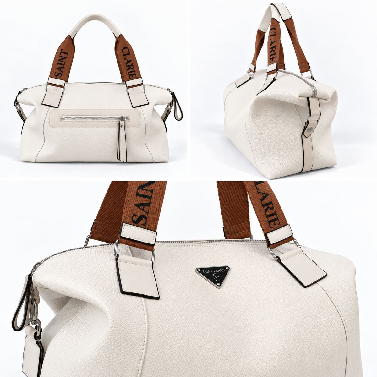 Bolsa Saint Clarie Expansível 2 em 1 Grande de Couro