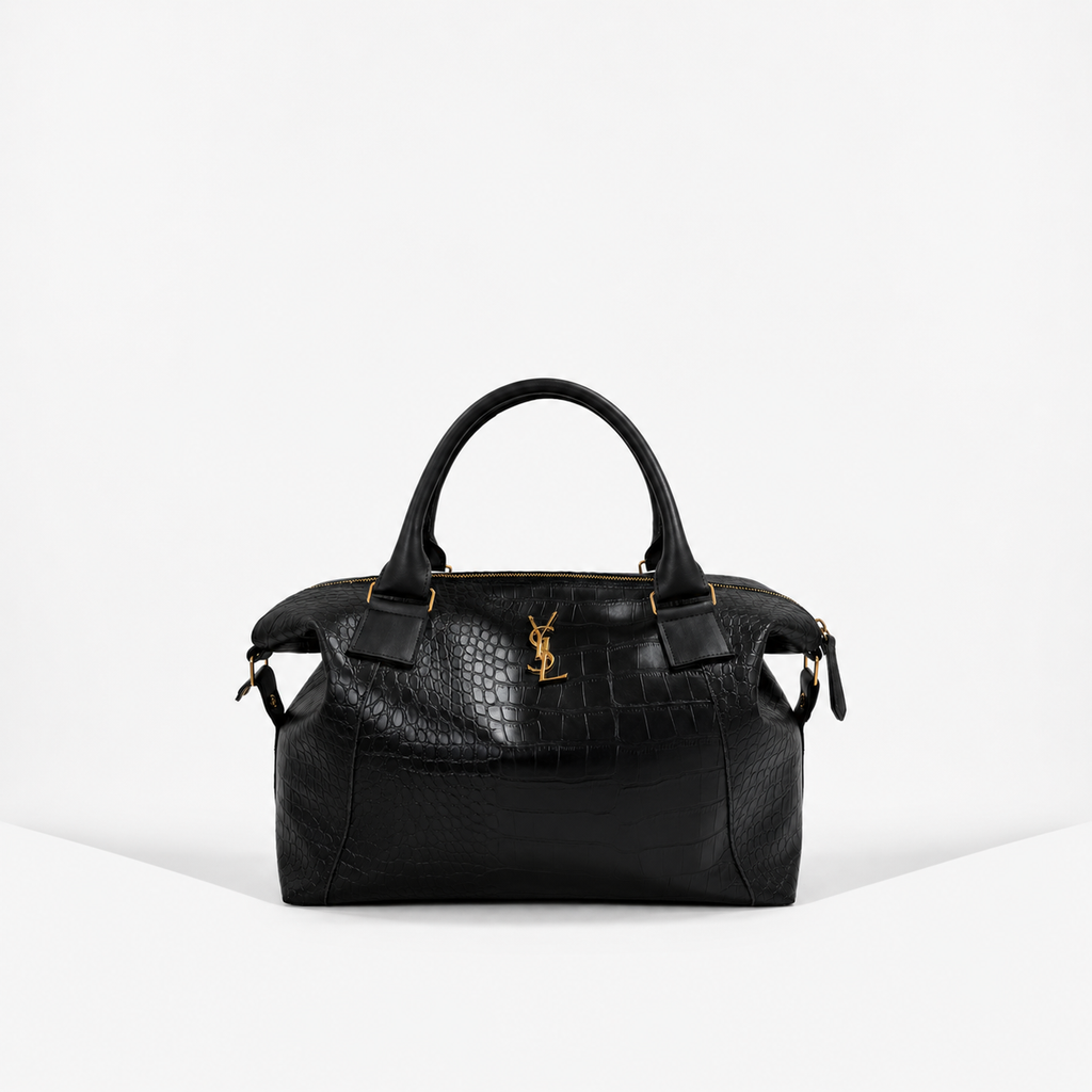 Bolsa Yves Saint Laurent de Couro Croco