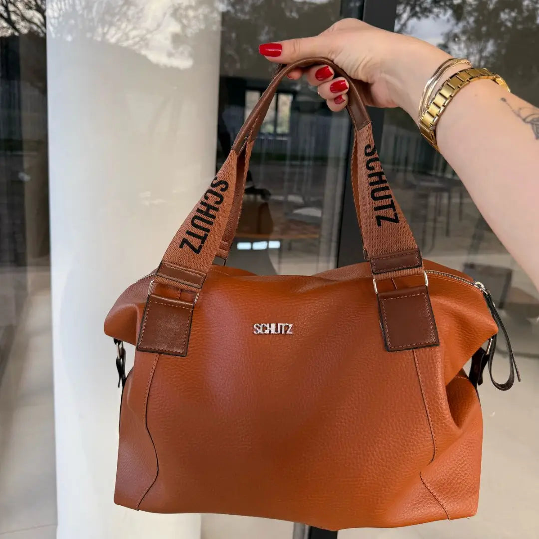 Bolsa Schutz Expansível 2 em 1 Grande em Couro