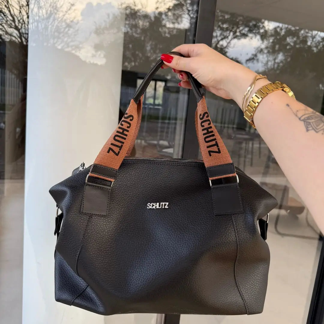 Bolsa Schutz Expansível 2 em 1 Grande em Couro
