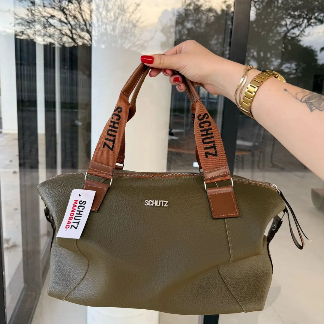 Bolsa Schutz Expansível 2 em 1 Grande em Couro